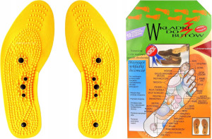 ŻÓŁTE MAGNETYCZNE WKŁADKI DO BUTÓW FAKIRKI 36-46 / G9-78