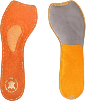 BRĄZOWE SKÓRZANE WKŁADKI Z PODUSZKĄ DO BUTÓW SZPILEK KOTURNÓW / G9-77 36 / 37