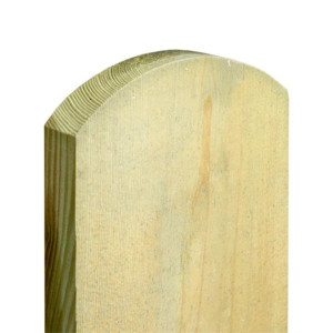 Woodford Round Top Fence Board, 150mm x 22mm, 6ft Pressure Treated Vertical Timber Panel for Garden Security and Privacy