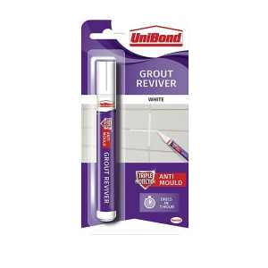 Unibond Grout Reviver Pen, 7Ml, Blue, Anti-Mold Technology for Bathroom and Kitchen Grout Lines