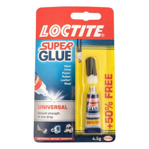 Loctite Superglue, Multi-Use Liquid, Bonds in Seconds, Water Resistant, 4.5g, Transparent