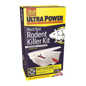 Big Cheese Rodent Killer Kit ; Block Bait 3 X 20G Stv566 for Pest Control