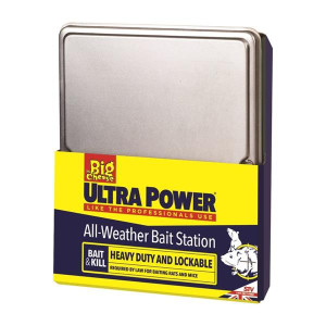 Big Cheese Ultra Power All-Weather Bait Station, Tamper-Resistant, Weatherproof Metal, for Indoor and Outdoor Rodent Control