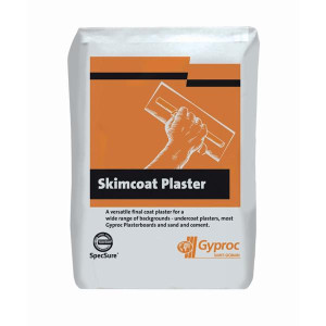 Gypsum Skimcoat, 25kg, High Quality Finish, Impact & Scratch Resistant, 2-3 Hour Setting Time