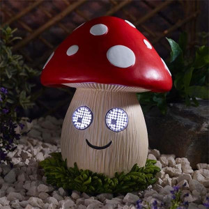 Smart Garden Blinkin' Mushroom, Outdoor Garden Decoration with Blinking Eyes, No Electricity Required