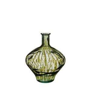 Recycled Glass Green Vase by Mica Decorations, H46xd37cm, Eco-Friendly Home Decor