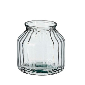 Recycled Glass Vase by Mica Decorations, H22 x D19cm, Eco-Friendly Home Decor