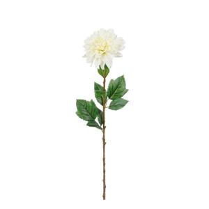 Dahlia White Decorative Piece by Mica Decorations, 175cm, White, Realistic Floral Design for Living Rooms, Offices, or Event Spaces