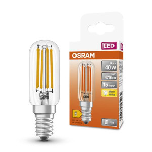 Osram Vendek E14 LED Clear Filament Tube Bulb, 4.2W (40W) Energy Efficient, Non-Directional Lighting, E14 Cap-Type