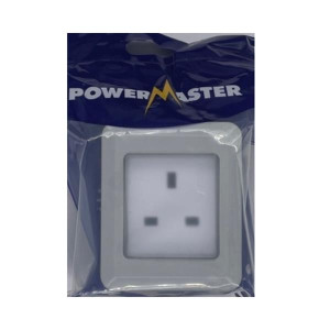 Powermaster Damp Proof Socket 1G for Outdoor Use, Weather-Resistant, 1 Opening