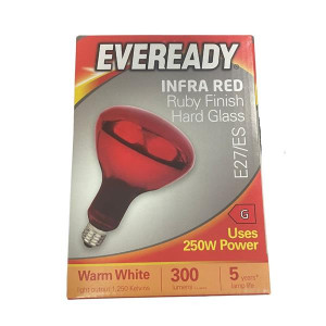 Eveready Infra Red Bulb 250W E27/ES - 250W, 1250K, 300 Lumens, 5 Years Life