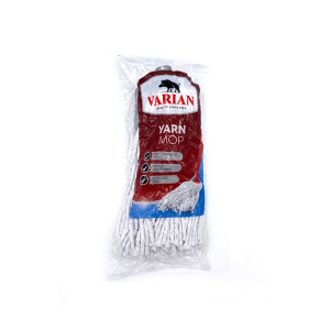 Varian Mop Head with Yarn and Plastic Socket for General Purpose Mopping, Absorbent PY Yarn, Long Life, Various Sizes