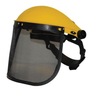 Forestry Hat/Face Shield for Men - Impact-Resistant Mesh Visor, Adjustable Ratchet Headband, EN1731 Certified