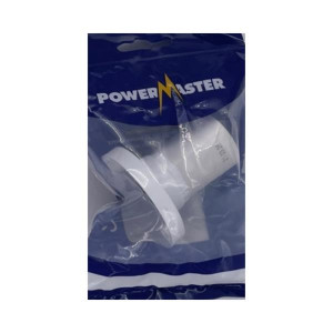 Powermaster Batten Holder Straight, Straight Tubular Light Bulb Compatible, Durable and Heat-Resistant Material, for Ceiling or Wall Mounting