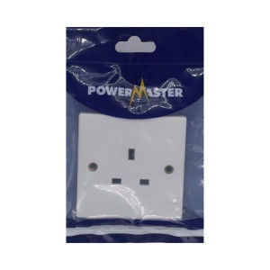 Powermaster Socket 1G 13Amp for UK Electrical Installations
