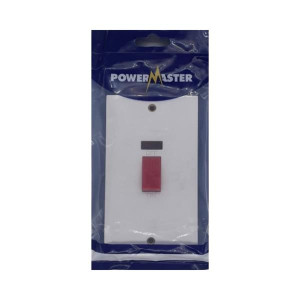 Powermaster Cooker Switch Neon 2G 45Amp - 45Amp Current Rating, Neon Indicator Light
