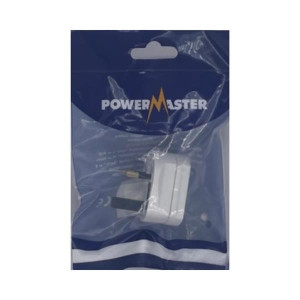 Powermaster Shaver Adaptor - Converts 3-pin UK Plug to 2-pin Shaver Socket - Safe for Wet Environments
