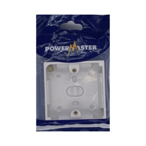 Powermaster Pattress 1G 16mm - Grey - Single-Gang Electrical Component Mounting Box