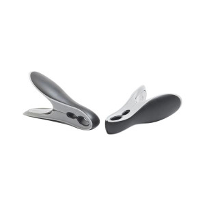 Brabantia Smart Pegs, 8-Count, Black/Grey, Strong Grip, No Rust Stains, 2-Year Guarantee