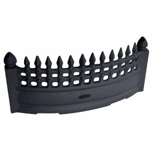 Heat Design Fire Fret Majestic - High Grade Cast Iron, Elegant Matt Black Finish, Bowed Design for Fireplace Safety and Style