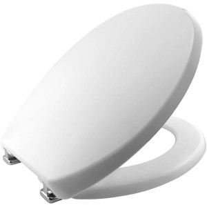 Bemis Statite Buxton Toilet Seat, Virtually Unbreakable, Adjustable Hinges, White