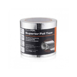 Superfoil Foil Tape Superior 75mm - 20m for Insulation Projects, Thermal Resistance, Moisture-Resistant Seals, 75mm x 20m