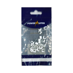 Powermaster Cable Clips, 20-Pack for Organizing Cables and Wires, Adhesive or Screw Attachment, Home or Office Use