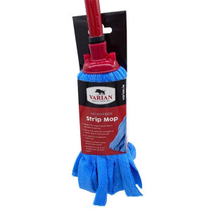 Varian Microfibre Mop And Handle Strip Red, Replacement Mop Head for Wet & Dry Mopping, Easy to Attach & Remove, Red Color