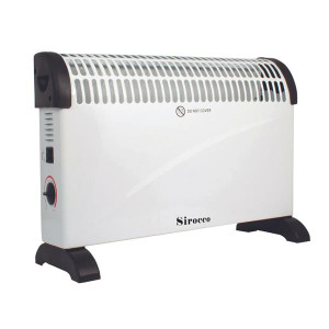 Sirocco Convector Heater 2Kw - 3 Heat Settings, Thermostat, Overheat Safety Cut Out, Free Standing