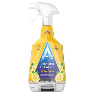 Astonish Kitchen Cleaner Lemon 750ml - Powerful Grease Cutting, Vegan Friendly, Child Safety, 750ml Solution