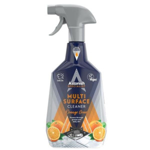 Astonish Orange Multi Clean 750Ml, Eco-Friendly, Cruelty-Free, Vegan, Biodegradable, Fresh Orange Scent, Kitchen Surface Cleaner