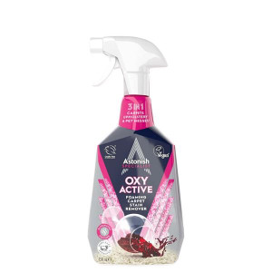 Astonish Specialist Oxy Active Foaming Carpet Stain Remover 750Ml, Wool Safe, 3-in-1 Solution for Pet Messes, Carpets, and Upholstery
