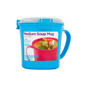 Sistema Soup Mug, 656ml, Microwave-Safe, BPA-Free, Dishwasher Safe