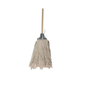 Varian Kentucky Mop with Wooden Handle for Large-Scale Cleaning, 100% Cotton Strands, Various Colors, Large Size