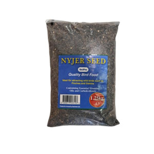 Woodland Nyjer Bird Seed, 1.25Kg, High-Energy Food for Wild Birds and Squirrels