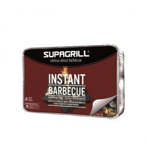 Supagrill Instant BBQ Tray for Camping, Beach, or Garden, Easy to Light, 1.5 Hours Cooking Time, 520 x 310 mm