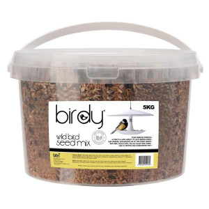 Birdy Wild Bird Feed 5Kg, High Protein Seed Mix for Blue Tits, Greenfinches and Robins, 5kg Resealable Bucket