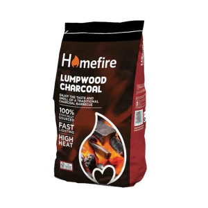 Homefire Charcoal BBQ Lumpwood, 4Kg, Easy to Light, Consistent Heat for Authentic BBQ Taste