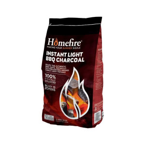 Homefire Charcoal Instant Light 2Pk, Burns Twice as Hot, 2 x 850g Packs for BBQ