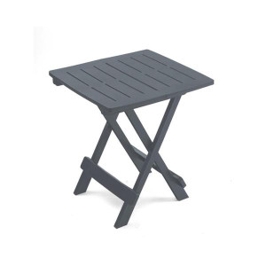 Adige Folding Table, Grey, Weather Resistant, Compact, Sturdy, 50cm x 44cm x 44cm, for Outdoor Use