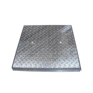 Galco Pre Galvanized Manhole Cover, 24" x 24", Pre-galvanized solid steel, 2.5 tonnes load capacity, Anti-slip surface, for Construction