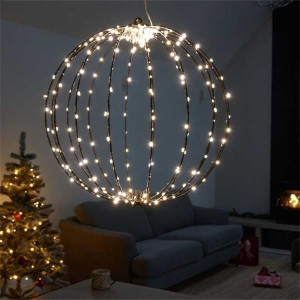 240 Led Twinkling Orb, Warm White 40cm, Low Voltage, Indoor/Outdoor Use