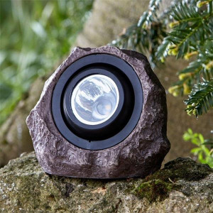 Solar Jumbo Rock Light, Solar Powered, Adjustable LED Spotlight, 15 Lumens, 15cm x 20cm x 13cm