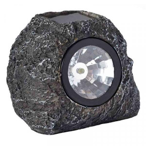 Smart Garden Solar Spot Rock Lights 4Pk, Solar Powered, 3 Lumen, 6 Hours Run Time, Weather-Resistant, Garden Lighting for Beds, Borders, Pathways,