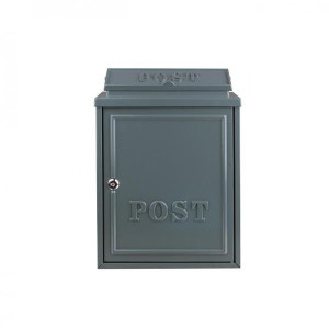 Classic Grey Diecast Post Box by Postzone, 41 x 29 x 13 cm