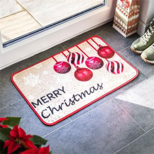 Baubly Christmas! 40X60cm Welcome Mat for Indoor Use, Machine Washable, Rain, Mud, and Snow Resistant