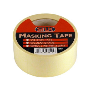 Stuk Masking Tape, Low Tack, No Bleed, Yellow, 50Mm, 1 Roll