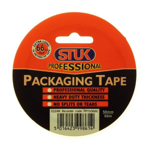 Stuk Clear Packing Tape - 50mm x 66m