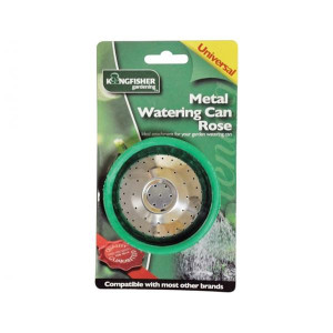 Kingfisher Metal Watering Can Rose, Durable Metal Construction, Universal Fitting, 6.5cm x 8.3cm x 8.3cm, Metal, Rose Color