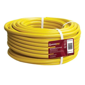 Garden Pro 30m Gold Garden Hose Set with 7 Dial Spray Gun and Connectors